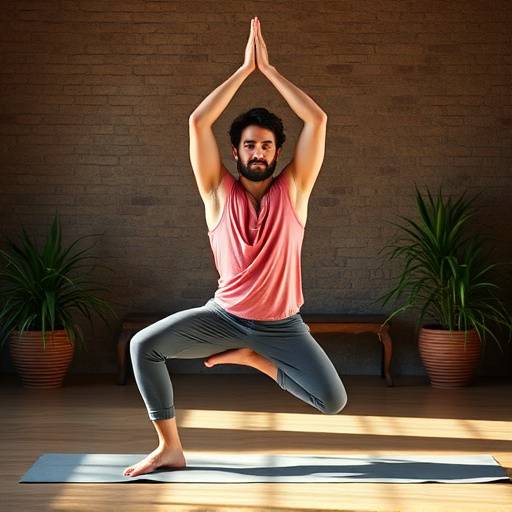 Foto di Luca Verdi, Coach del Benessere di Coaching Armonia, che pratica yoga