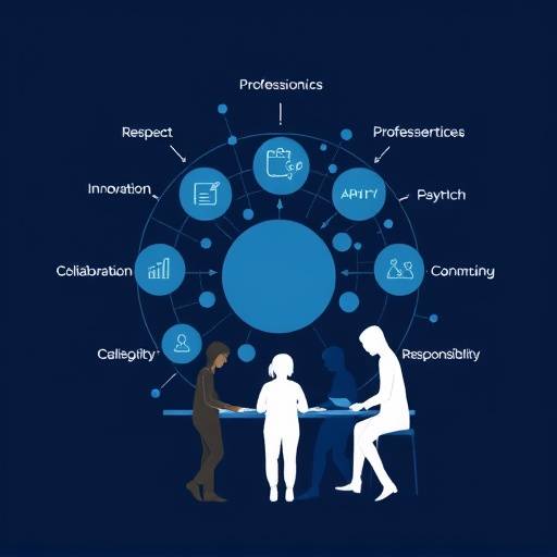 Immagine astratta che rappresenta i valori di Coaching Armonia: etica, professionalit&radic;&dagger;, empatia, rispetto, innovazione, collaborazione, responsabilit&radic;&dagger; e crescita